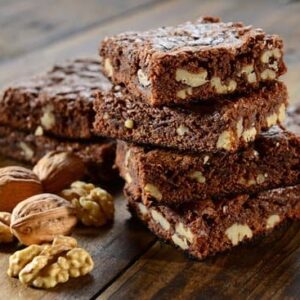 Walnut-Kissed Choco Brownies